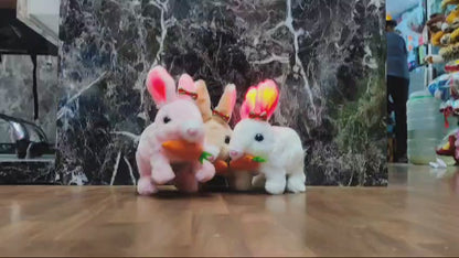 Moving Rabbit Soft Toy with Light and Sound