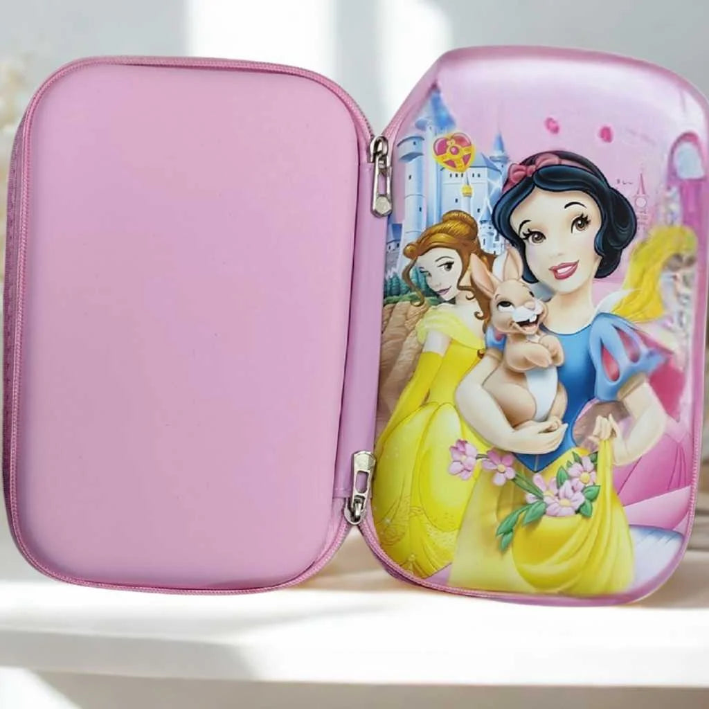 Princess High Capacity Semi-Rigid Pencil Case for Girls | DODKart