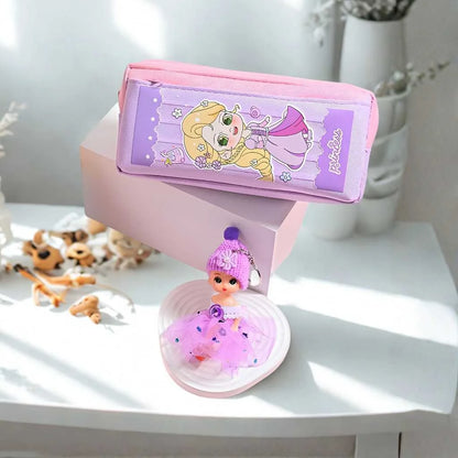 Princess Theme Pencil Pouch for Girls with Doll - Cute Case | DODKart