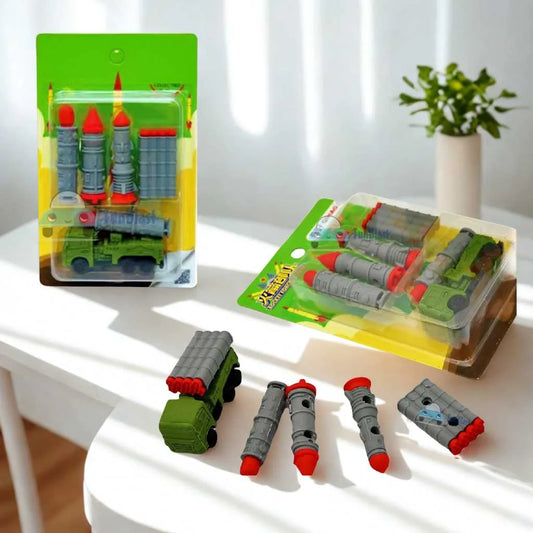 Rocket Force Erasers Set - Cool Multicolor Erasers for Kids | DODKart