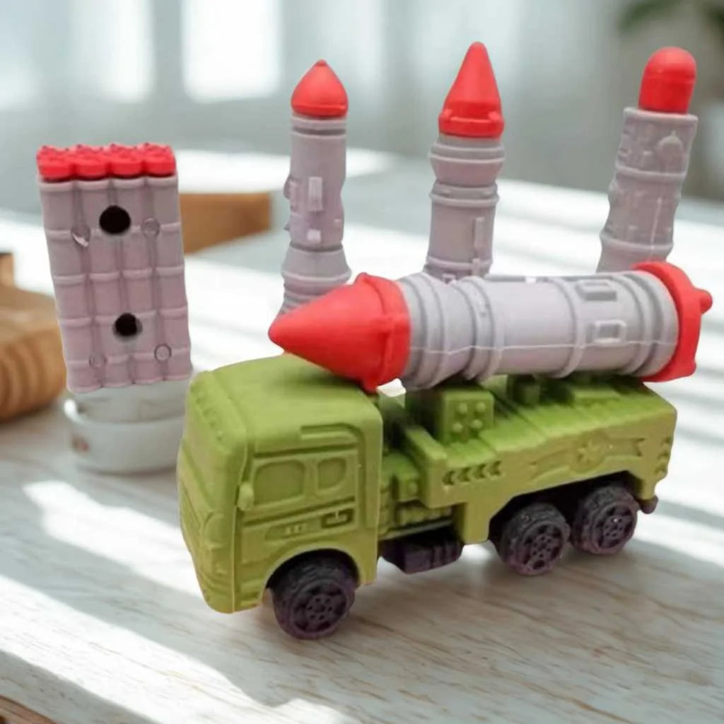 Rocket Force Erasers Set - Cool Multicolor Erasers for Kids | DODKart