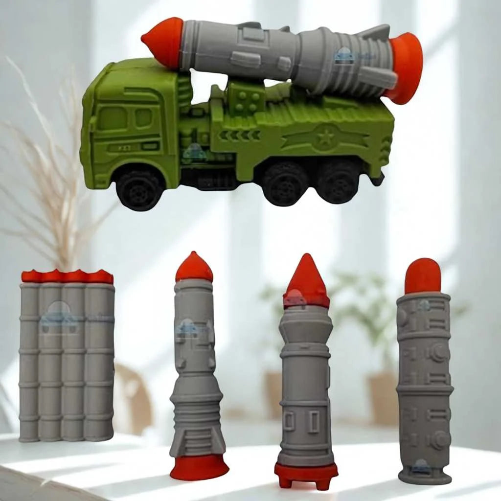 Rocket Force Erasers Set - Cool Multicolor Erasers for Kids | DODKart
