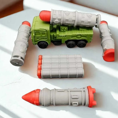 Rocket Force Erasers Set - Cool Multicolor Erasers for Kids | DODKart