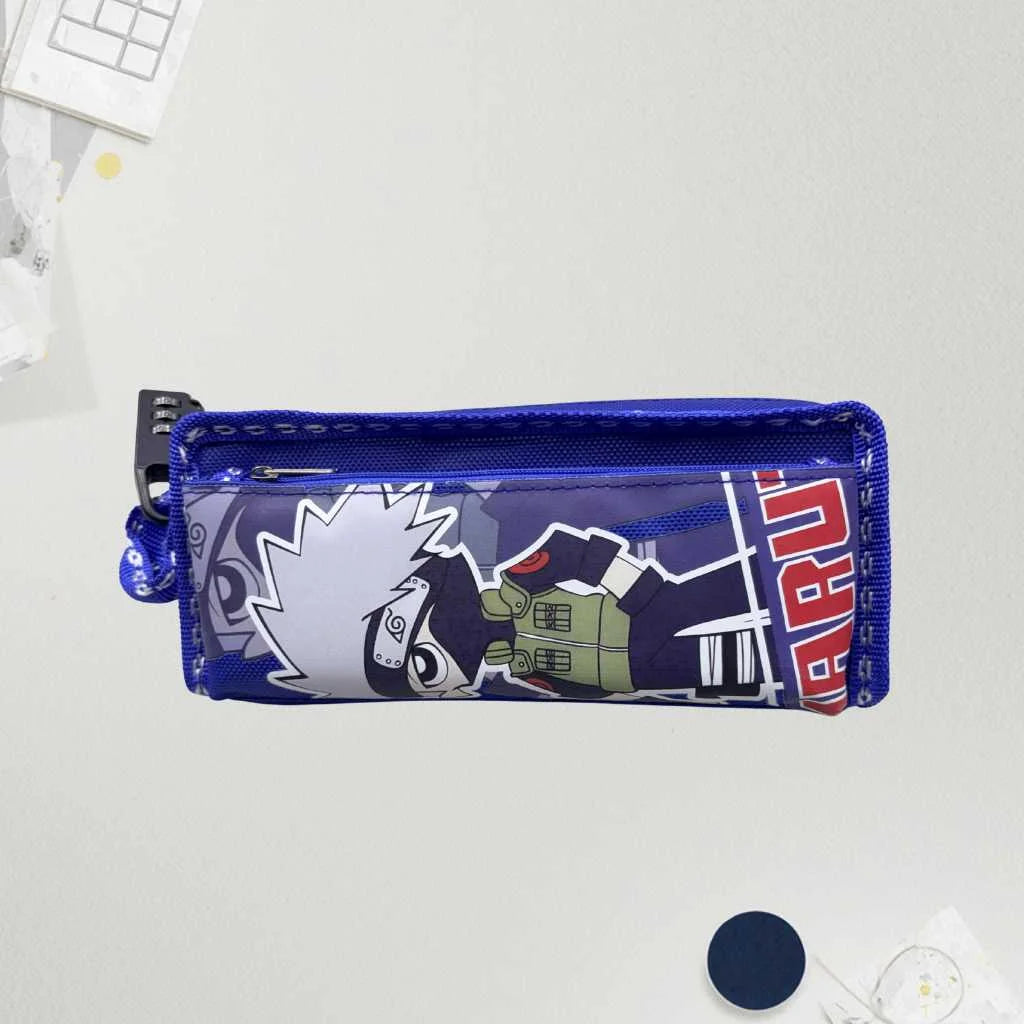Secret Vault Anime Password Lock Pencil Pouch - Secure Stationery Organizer