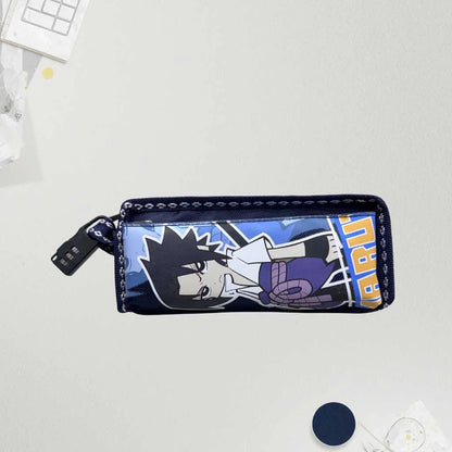 Secret Vault Anime Password Lock Pencil Pouch - Secure Stationery Organizer