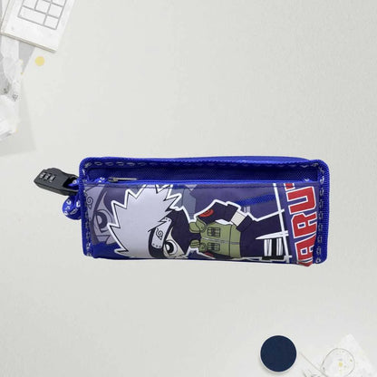 Secret Vault Anime Password Lock Pencil Pouch - Secure Stationery Organizer