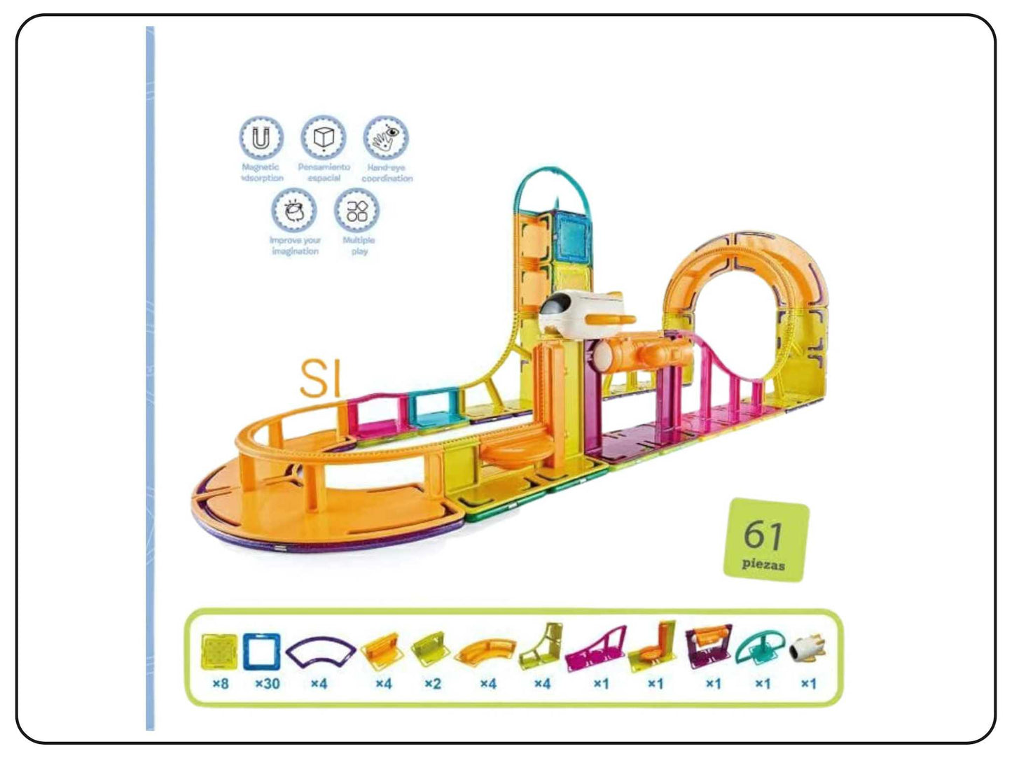 Sky Track Puzzle Game for Kids 61 Pcs 