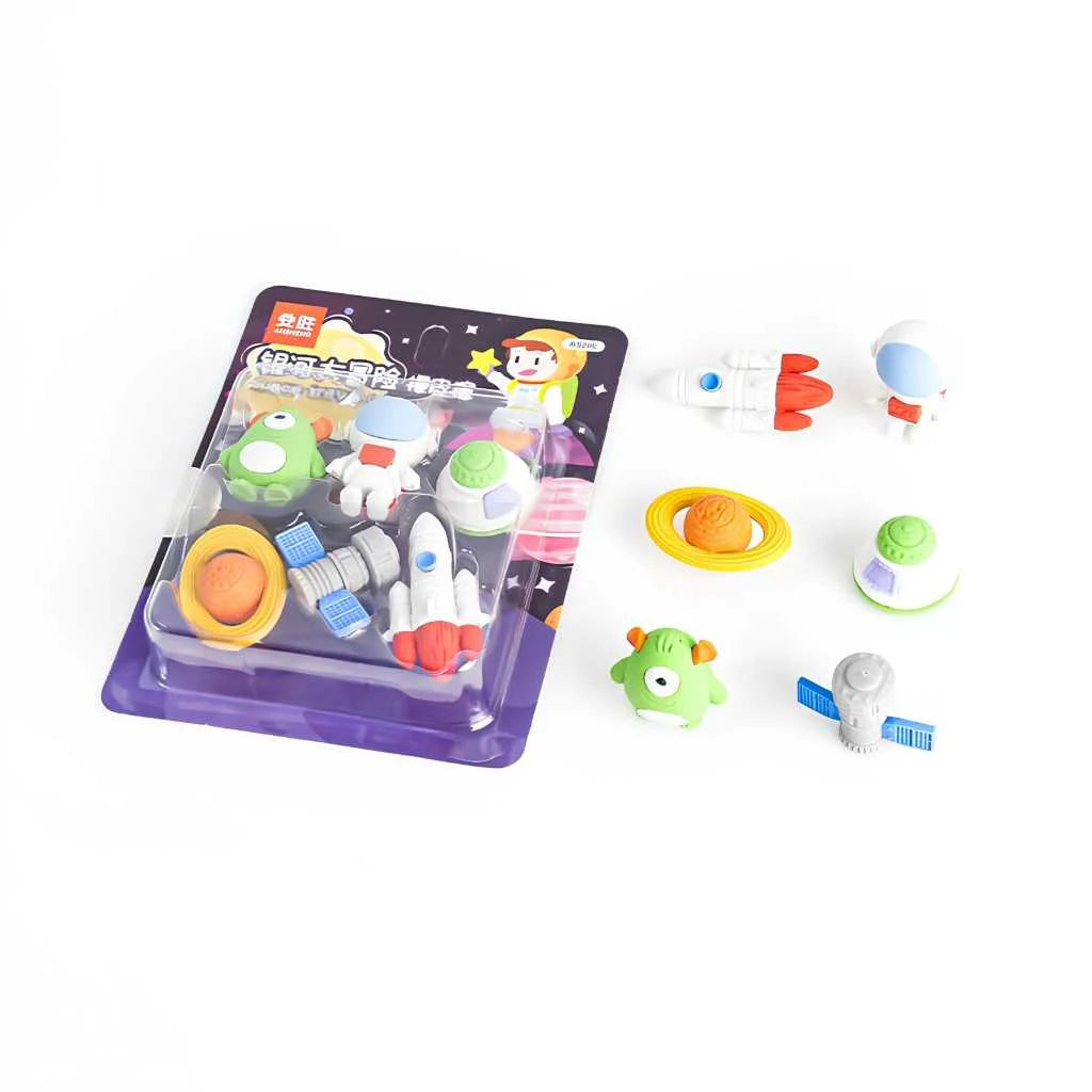 Space Travel Eraser Set - 3D Cosmic Kawaii Erasers | DODKart
