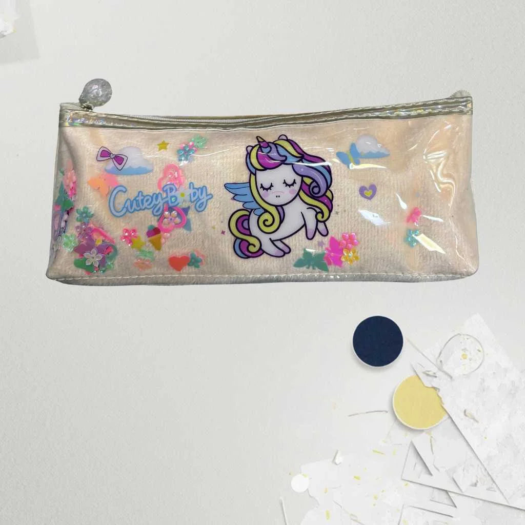 Sparkly Unicorn Pencil Pouch for Girls | Durable & Magical Design