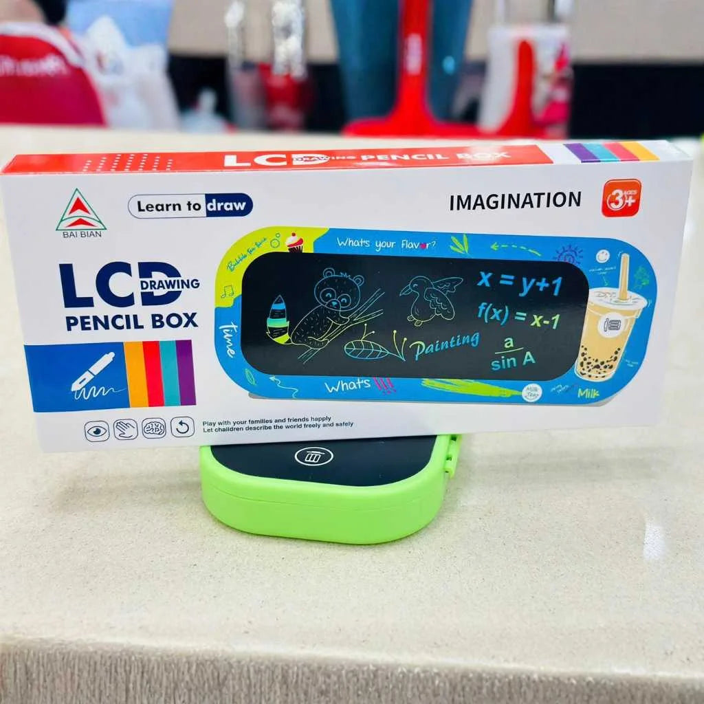 Special Pencil Box with LCD Drawing Board for Kids