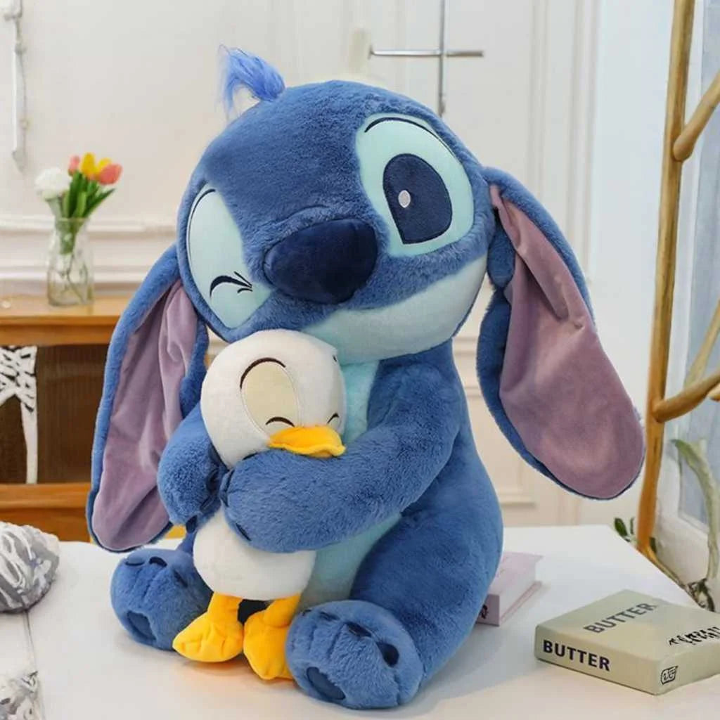 Stitch Hugging Duck Soft Toy 50cm Premium Plushie