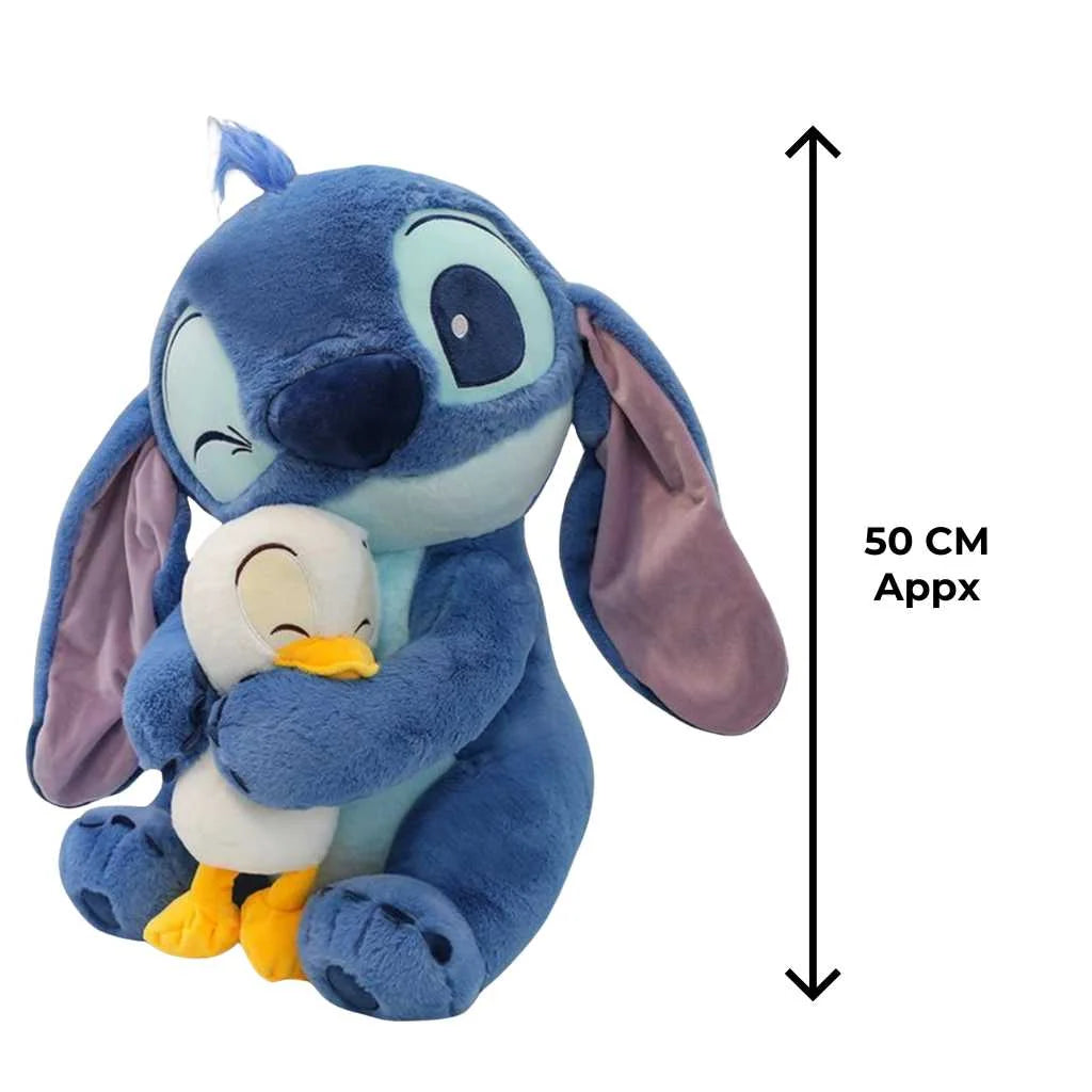 Stitch Hugging Duck Soft Toy 50cm Premium Plushie