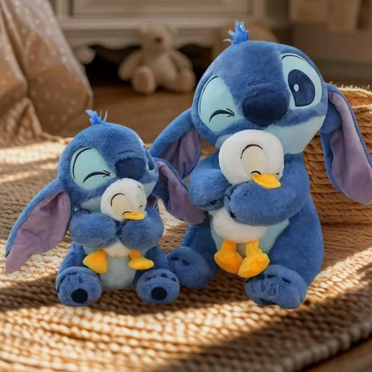 Stitch Hugging Duck Soft Toy 50cm Premium Plushie