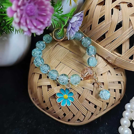 stylish crystal beads bracelet for girls