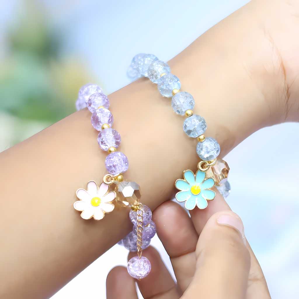 stylish crystal beads bracelet for girls
