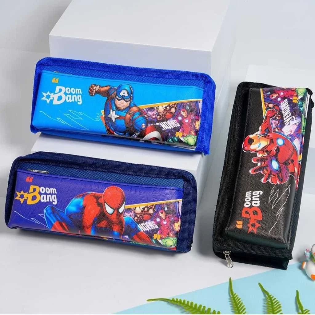 Super Hero Tactical 2-Zip Stationery Pouch for Kids