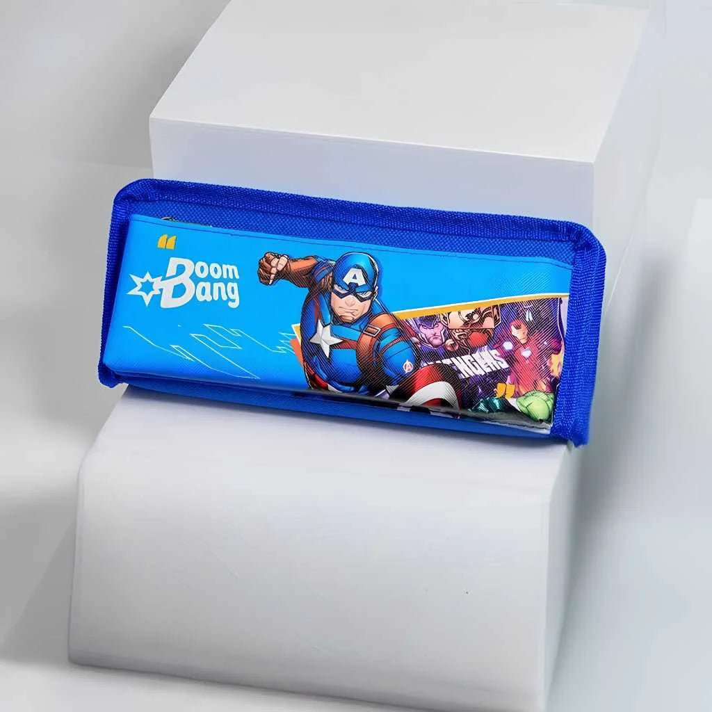 Super Hero Tactical 2-Zip Stationery Pouch for Kids