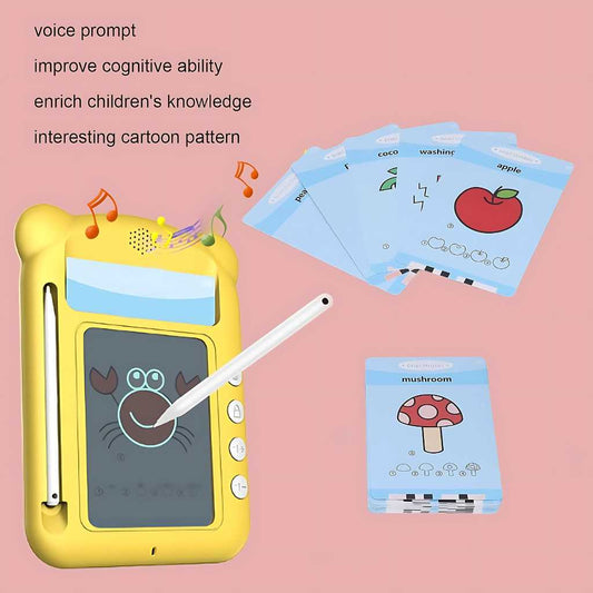 talking flash cards for toddlers with drawing pad