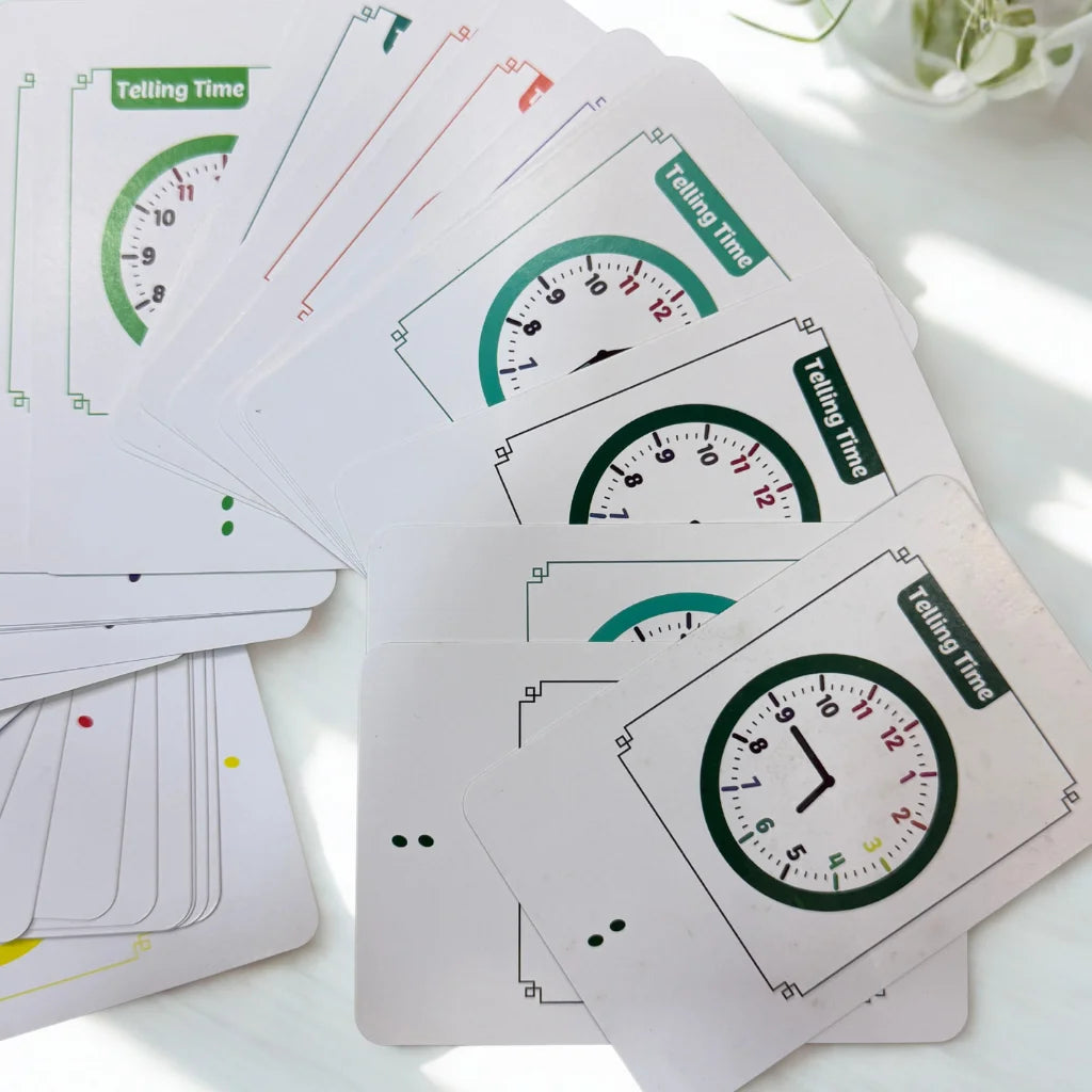 Telling Time Flash Cards for Kids
