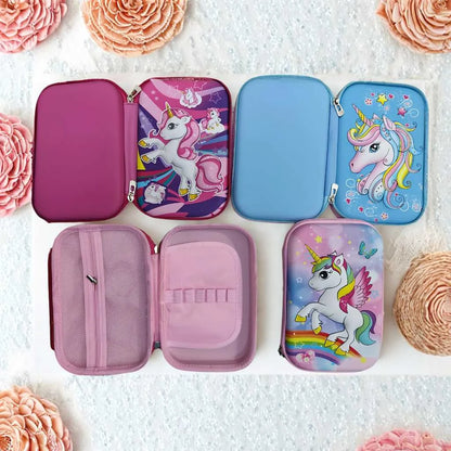 Unicorn Pencil Case - Durable Hard Shell Stationery Box | DODKart