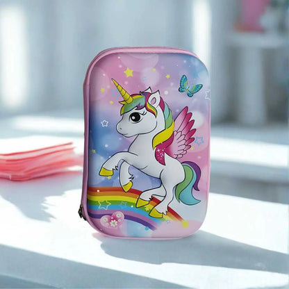 Unicorn Pencil Case - Durable Hard Shell Stationery Box | DODKart