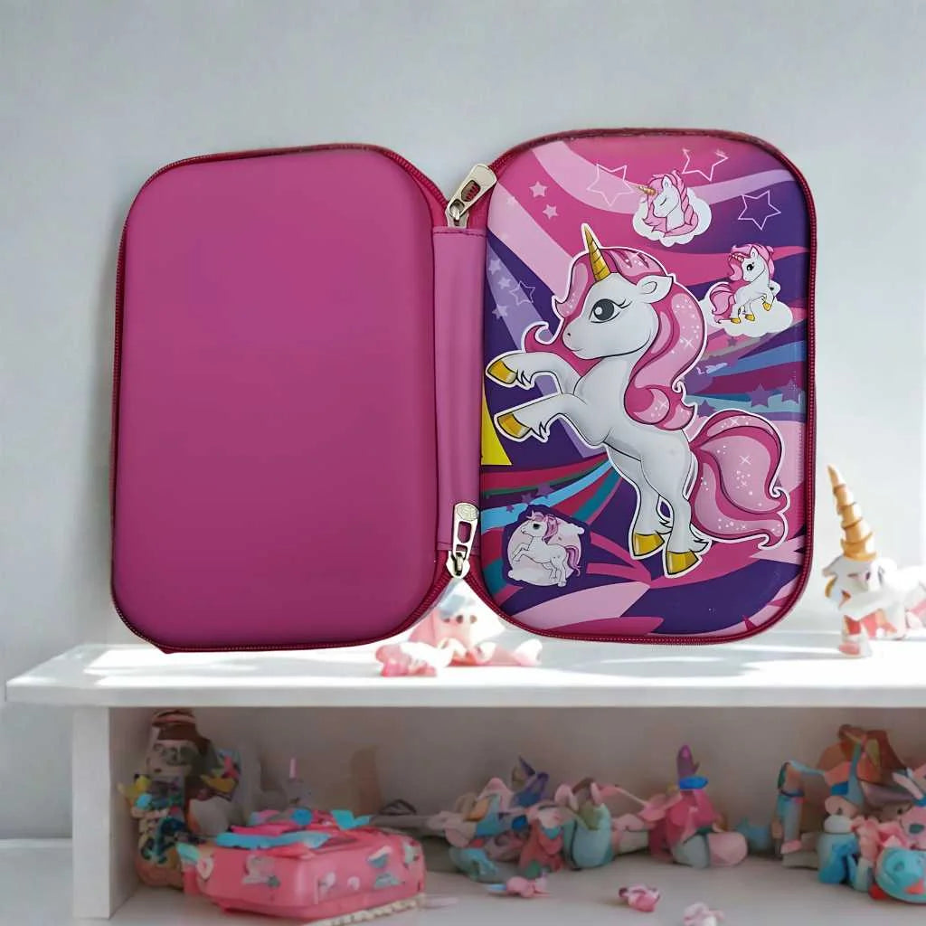 Unicorn Pencil Case - Durable Hard Shell Stationery Box | DODKart