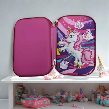 Unicorn Pencil Case - Durable Hard Shell Stationery Box | DODKart