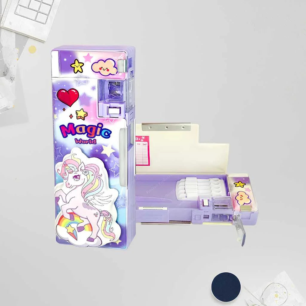 Unicorn Pencil Case for Girls - Double Compartment & Magnetic