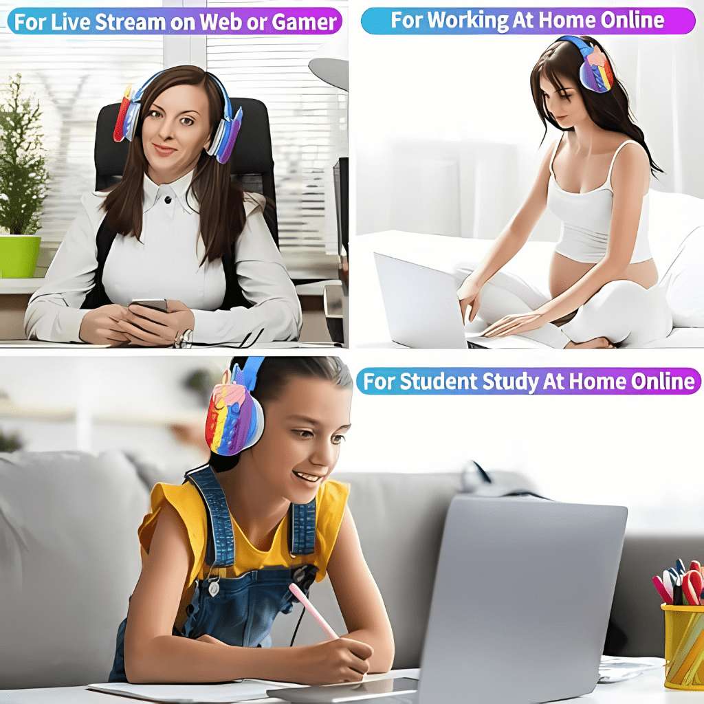 unicorn style popit headphones for kids