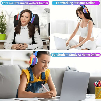 unicorn style popit headphones for kids