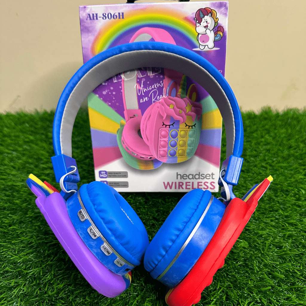 unicorn style popit headphones for kids