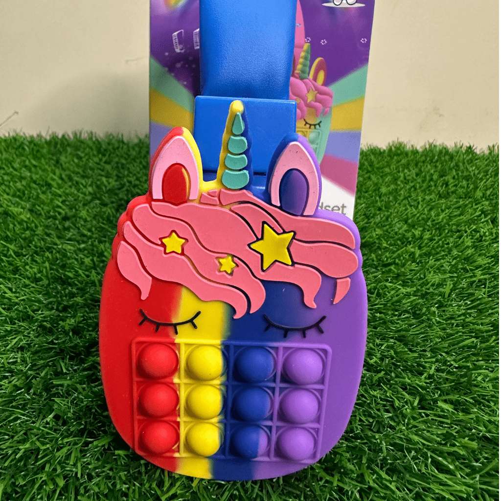 unicorn style popit headphones for kids