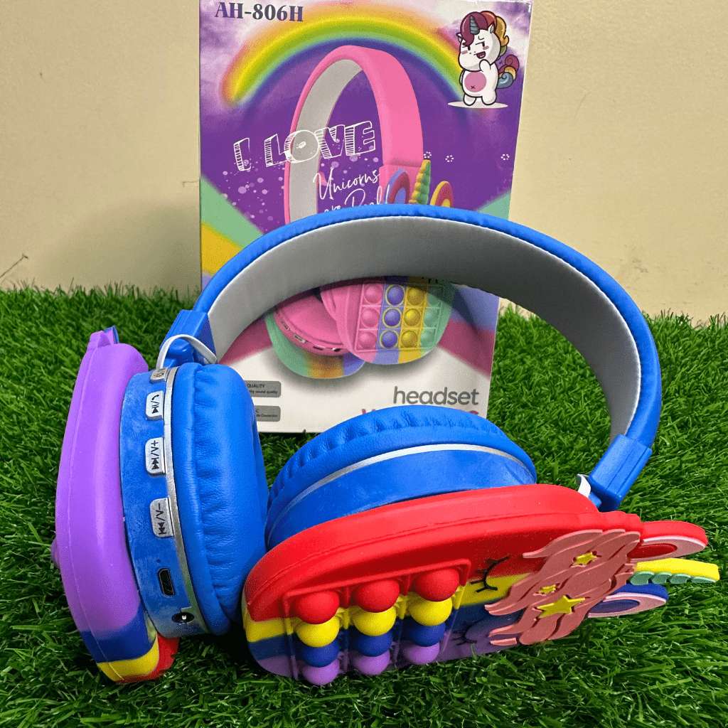 unicorn style popit headphones for kids