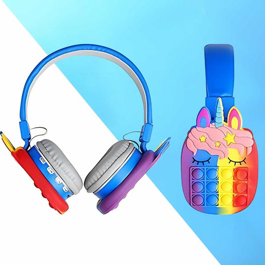 unicorn style popit headphones for kids