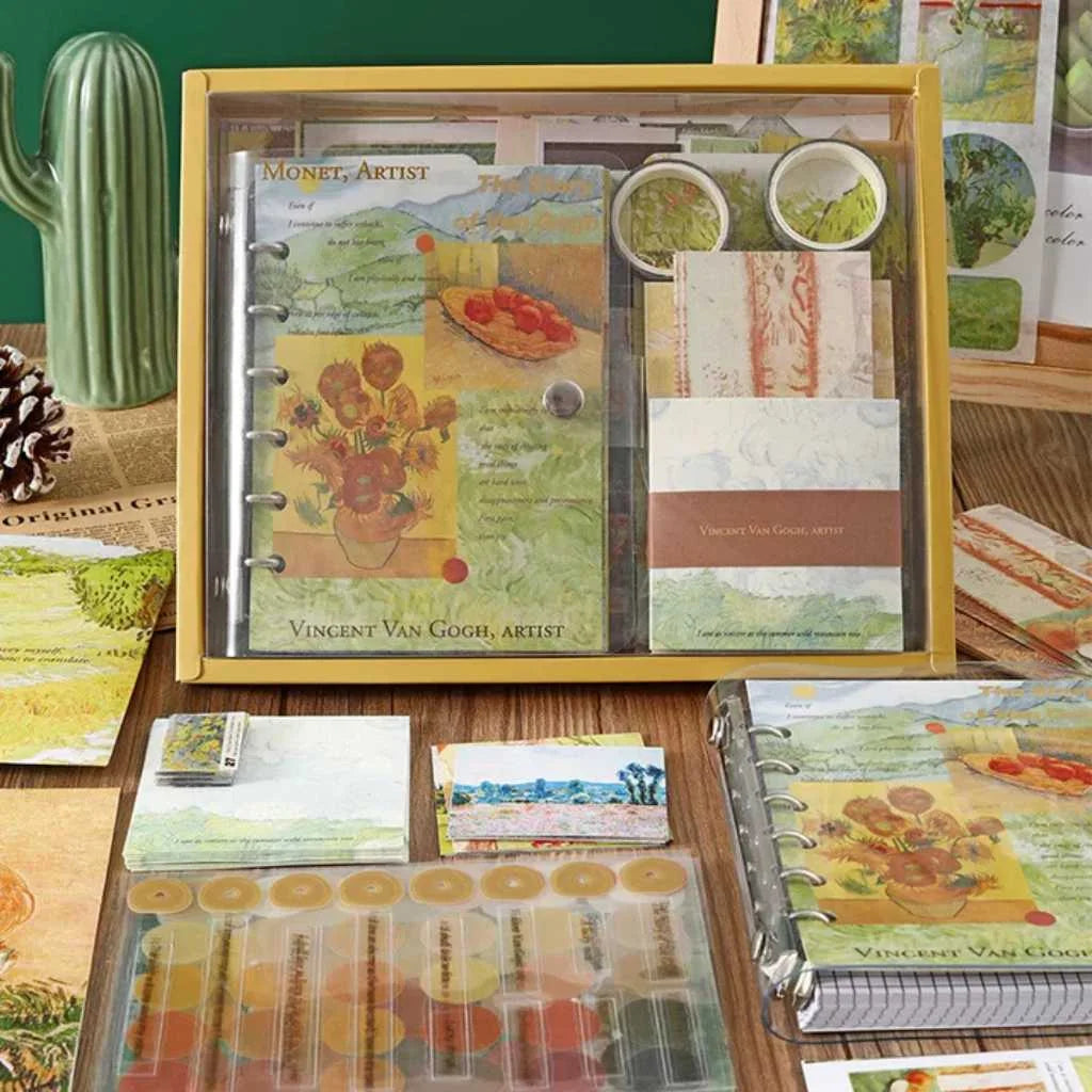 Van Gogh Vintage Journal Scrapbook Gift Set | Ultimate Aesthetic Art Kit
