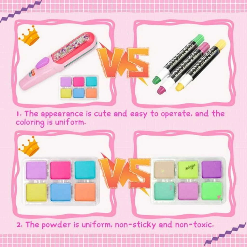 Washable Temporary DIY Hair Chalk Toy for Girls