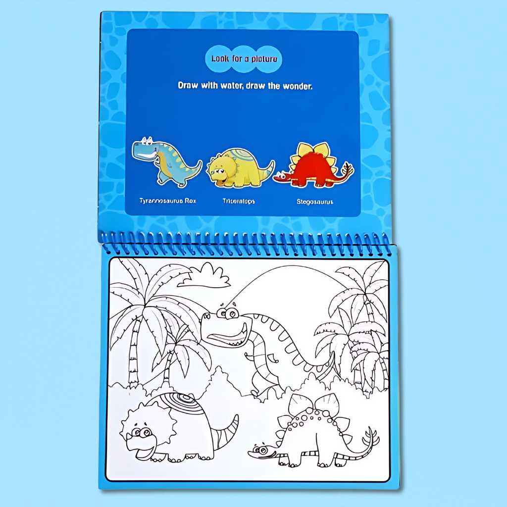 water painting book with magic pen for kids