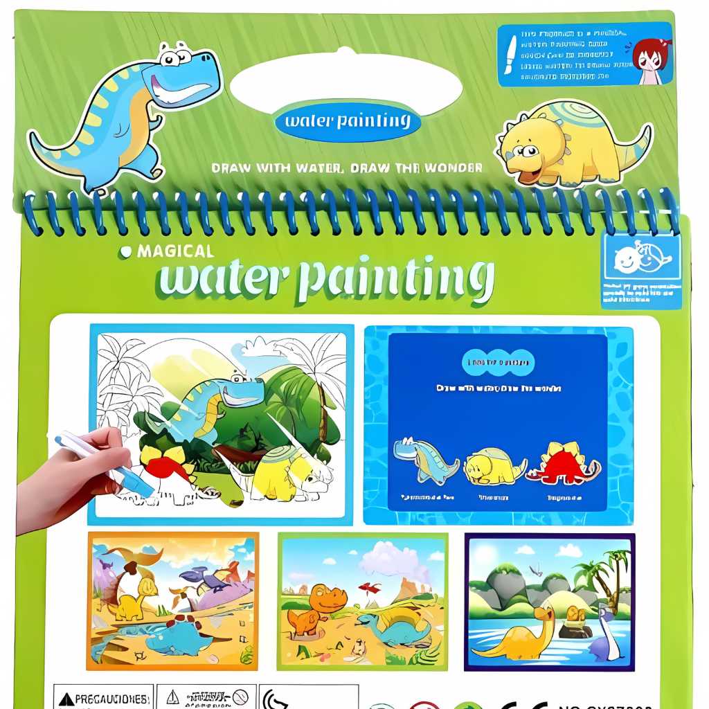 water painting book with magic pen for kids