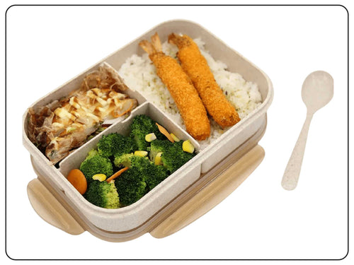 Wheat Straw Fiber - Lunch Box with Spoon