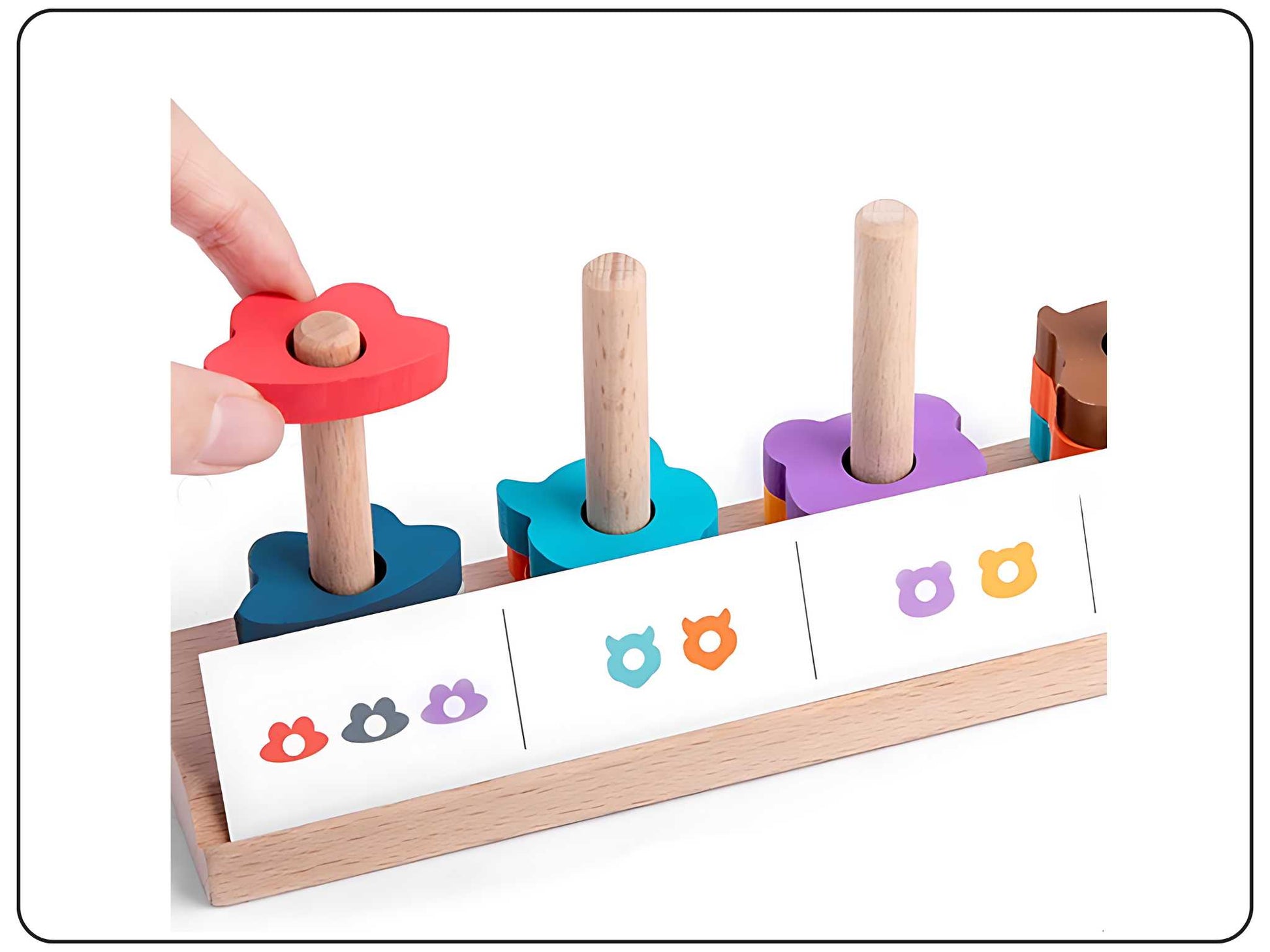 Wooden Animal Pairing Sleeve Educational Toys