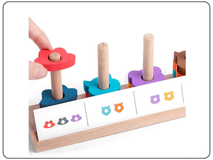Wooden Animal Pairing Sleeve Educational Toys