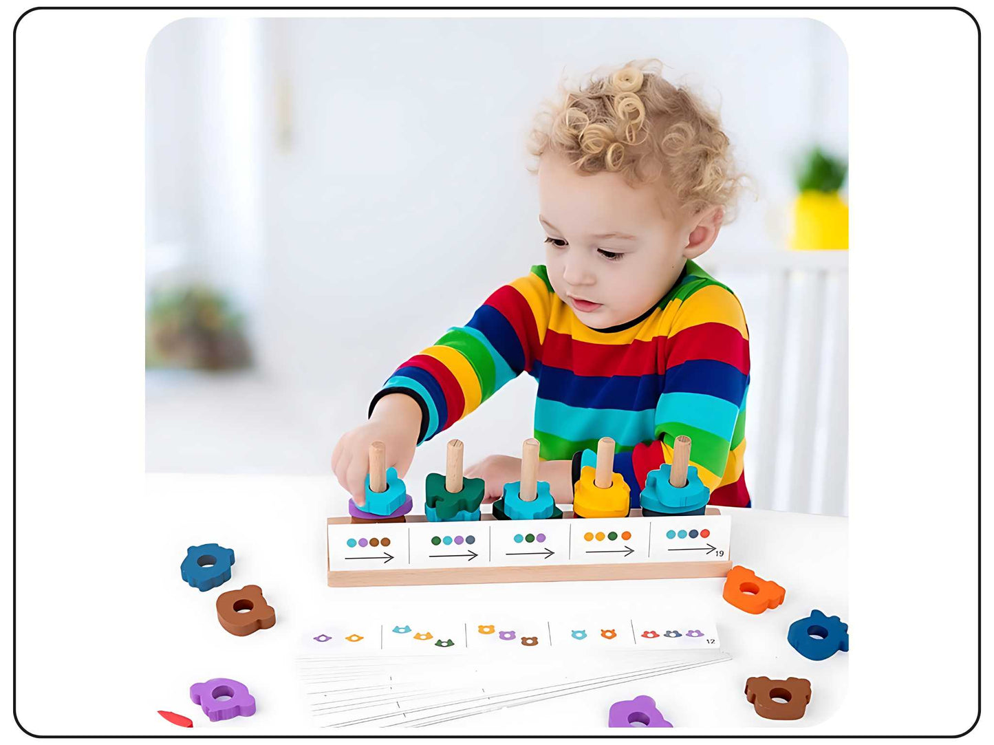 Wooden Animal Pairing Sleeve Educational Toys