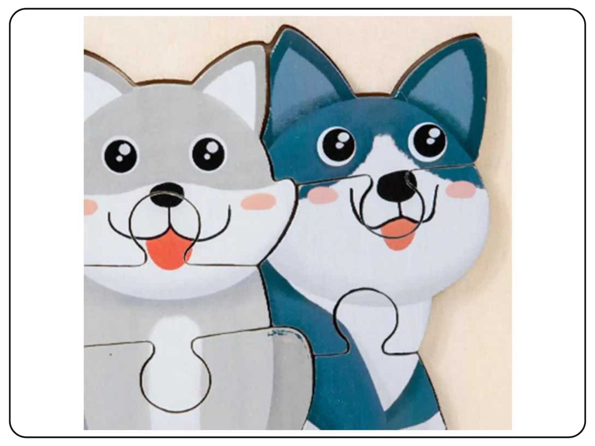 Wooden Animal Pattern Puzzle Game Educational Toy 3 Set
