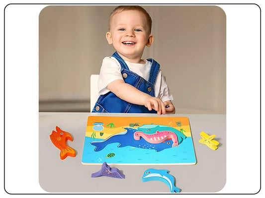 Wooden Animal Shape Puzzle Educational Toys