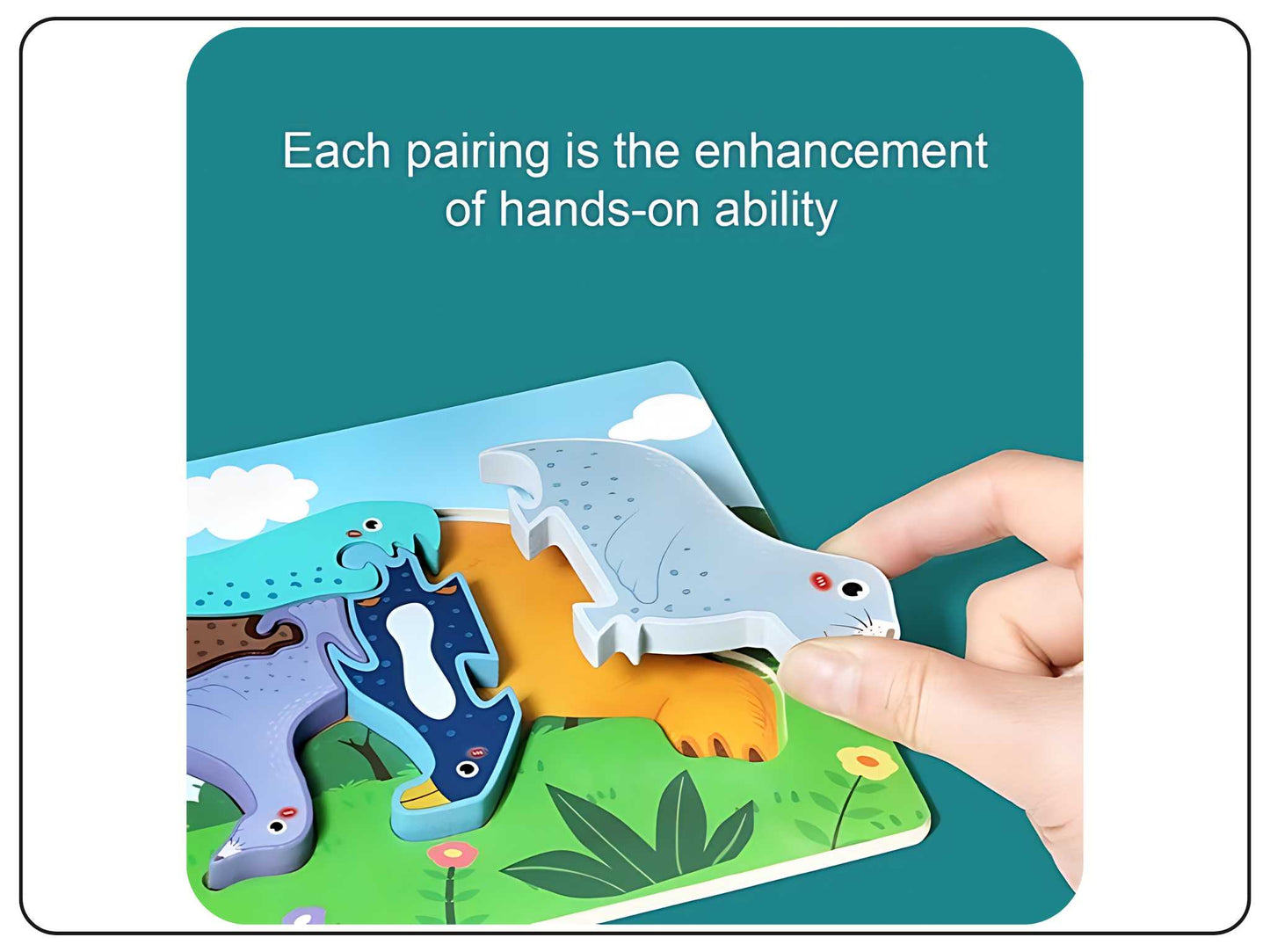 Wooden Animal Shape Puzzle Educational Toys