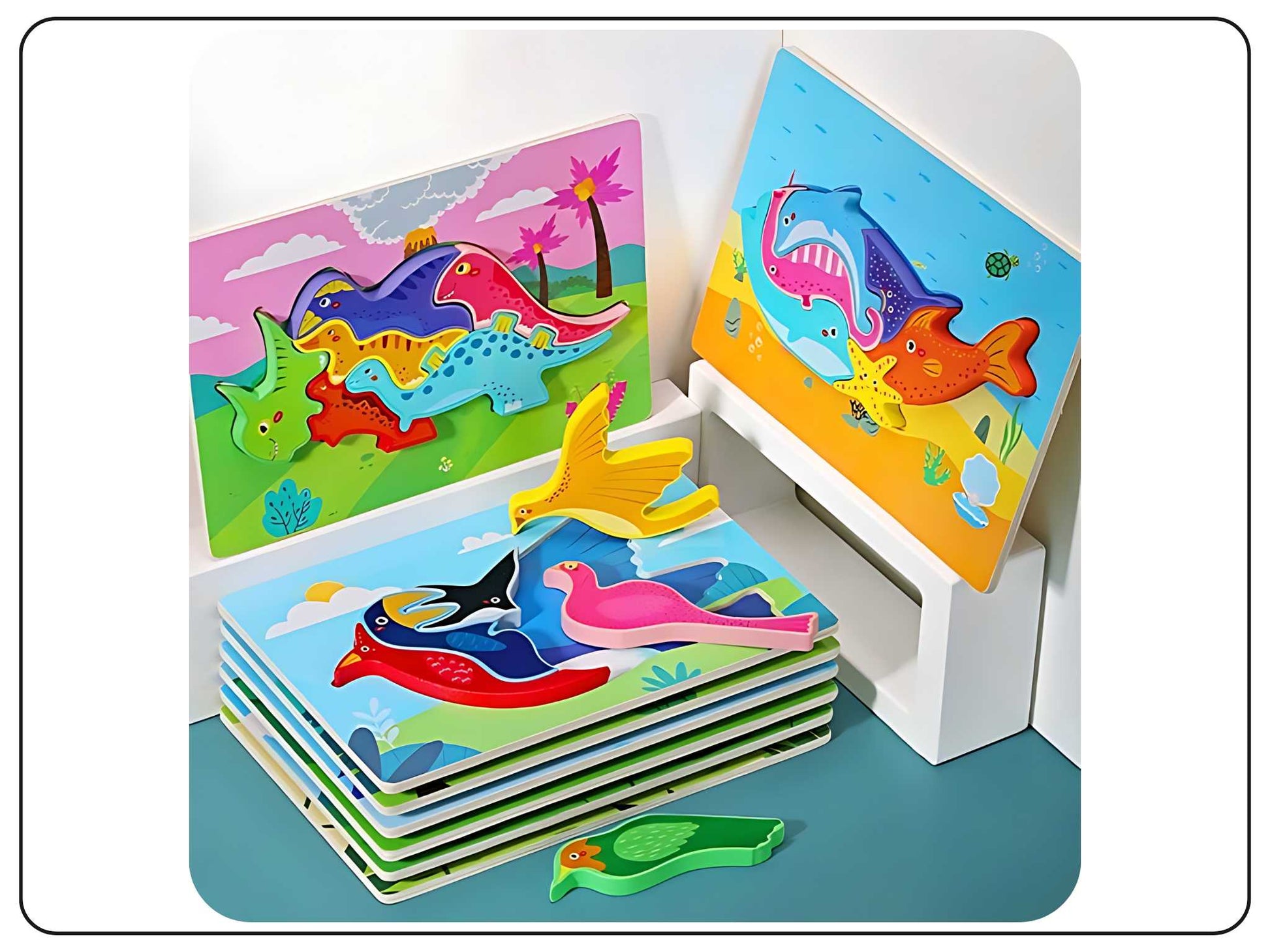 Wooden Animal Shape Puzzle Educational Toys