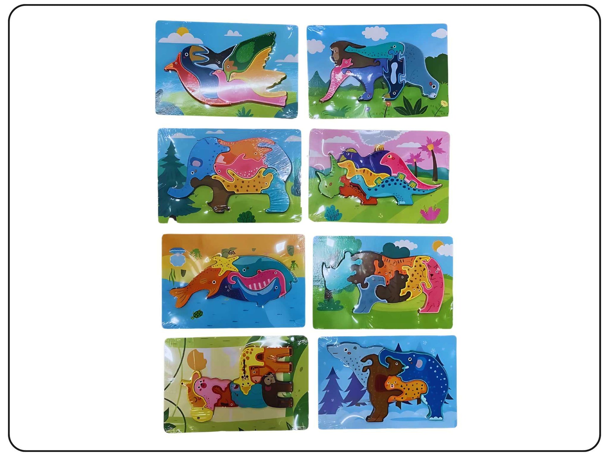 Wooden Animal Shape Puzzle Educational Toys