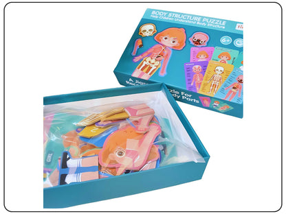 Wooden Body Parts Puzzle Educational Toy