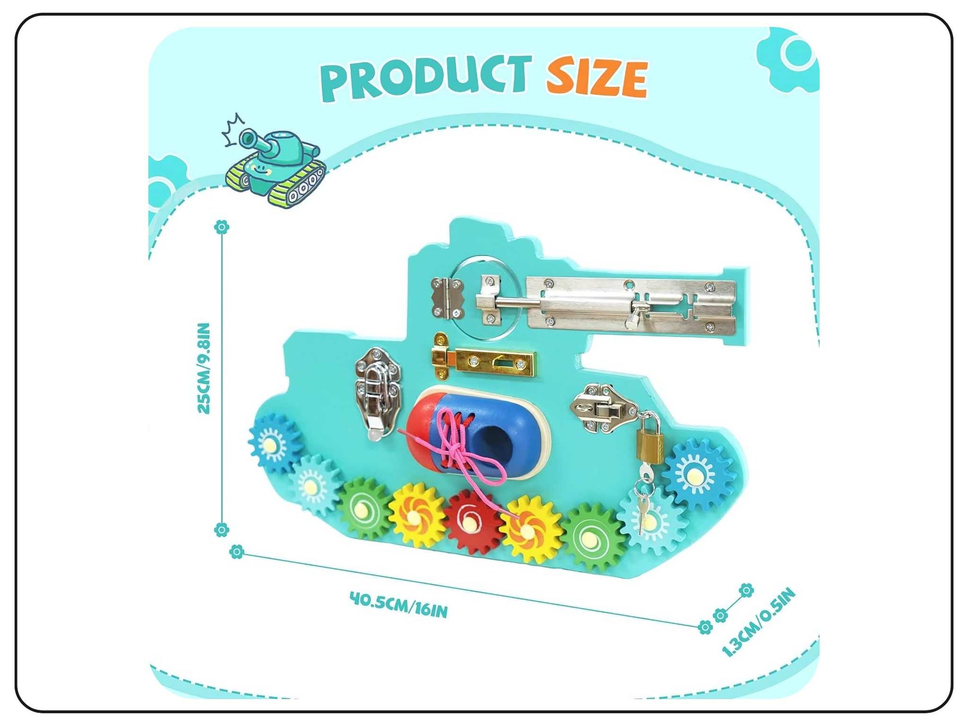 Wooden Busy board for toddlers educational toys
