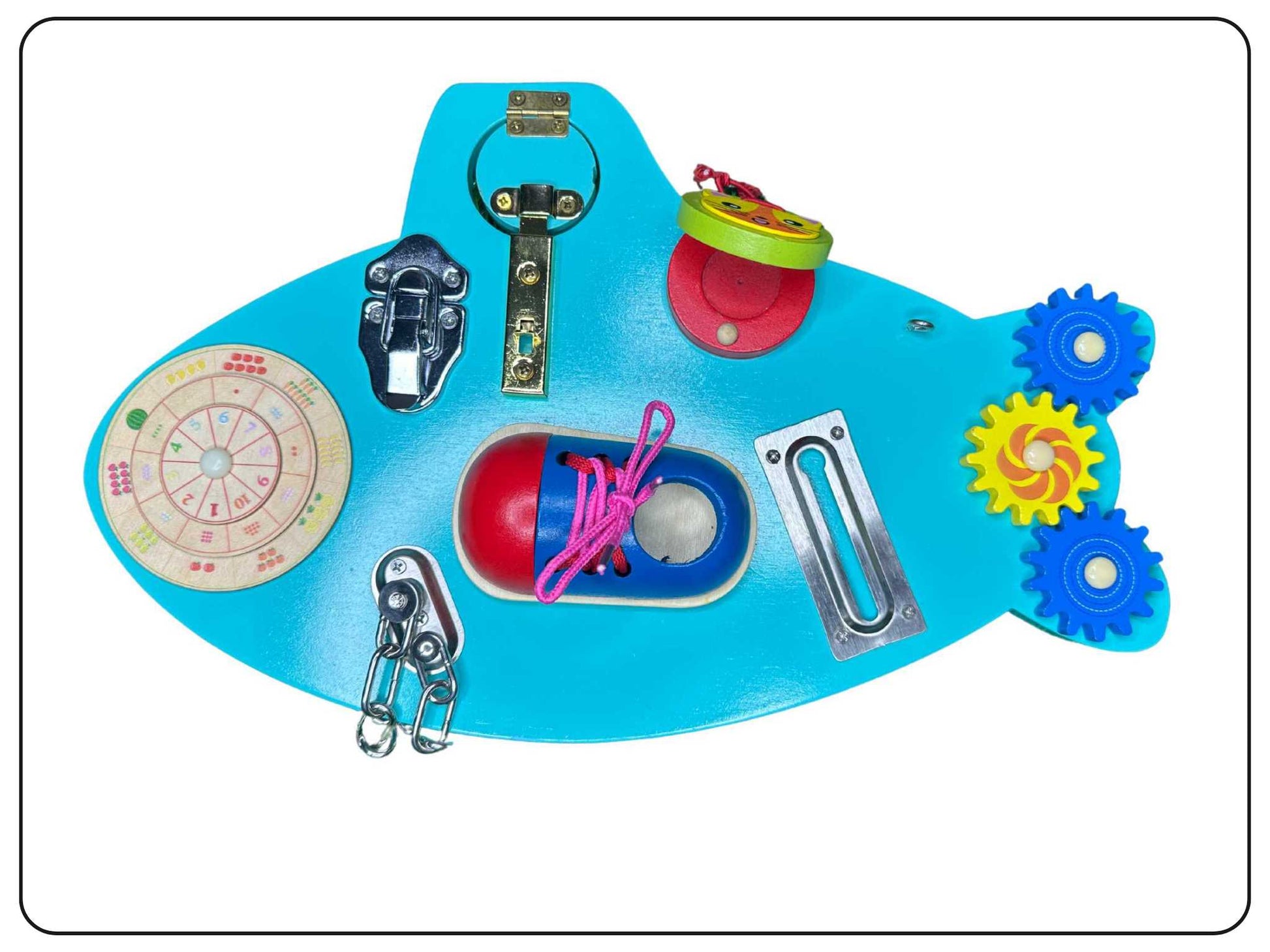 Wooden Busy board for toddlers educational toys